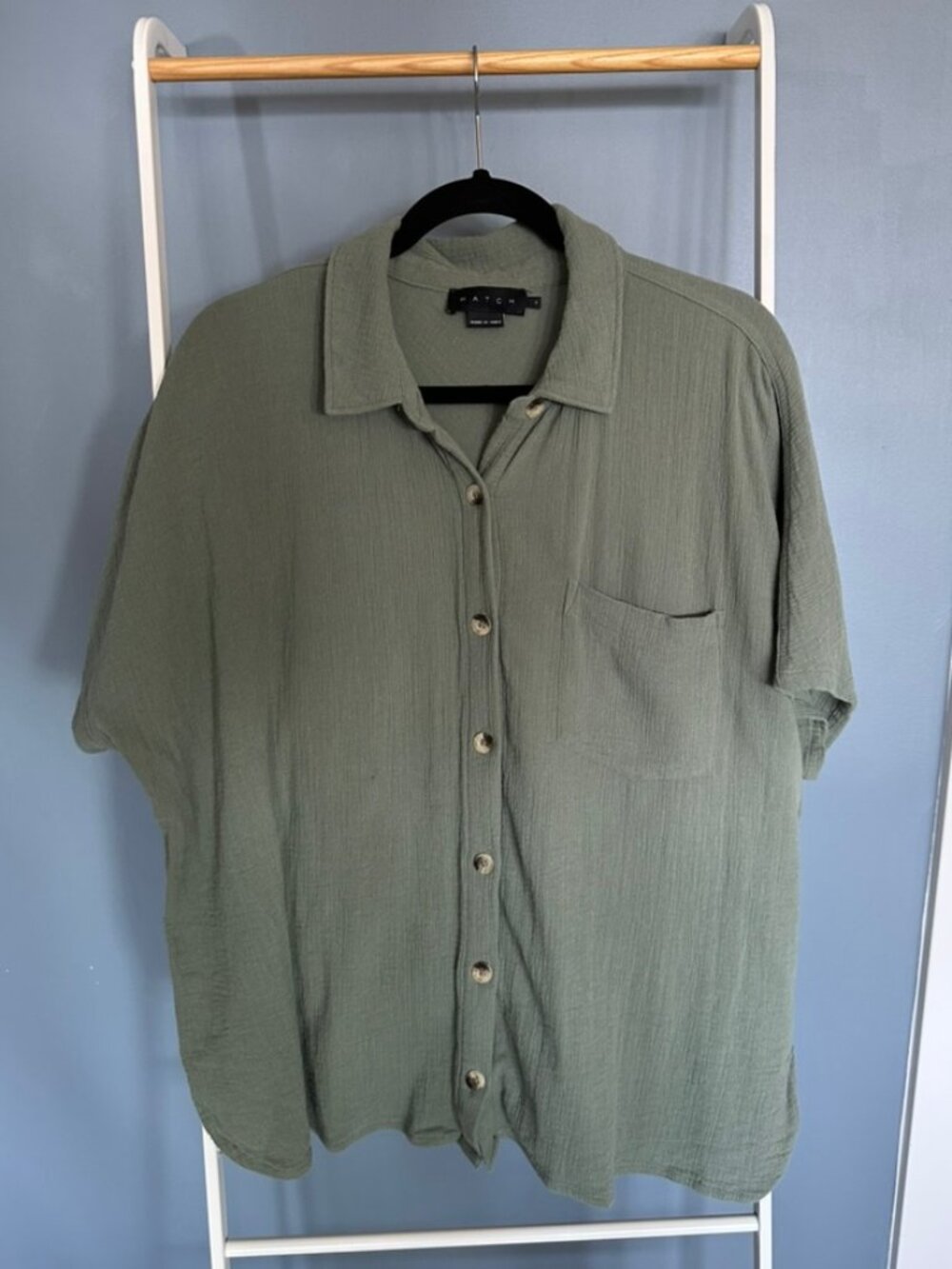 Hatch Maternity Aubrey Shirt Olive Green Size 4
